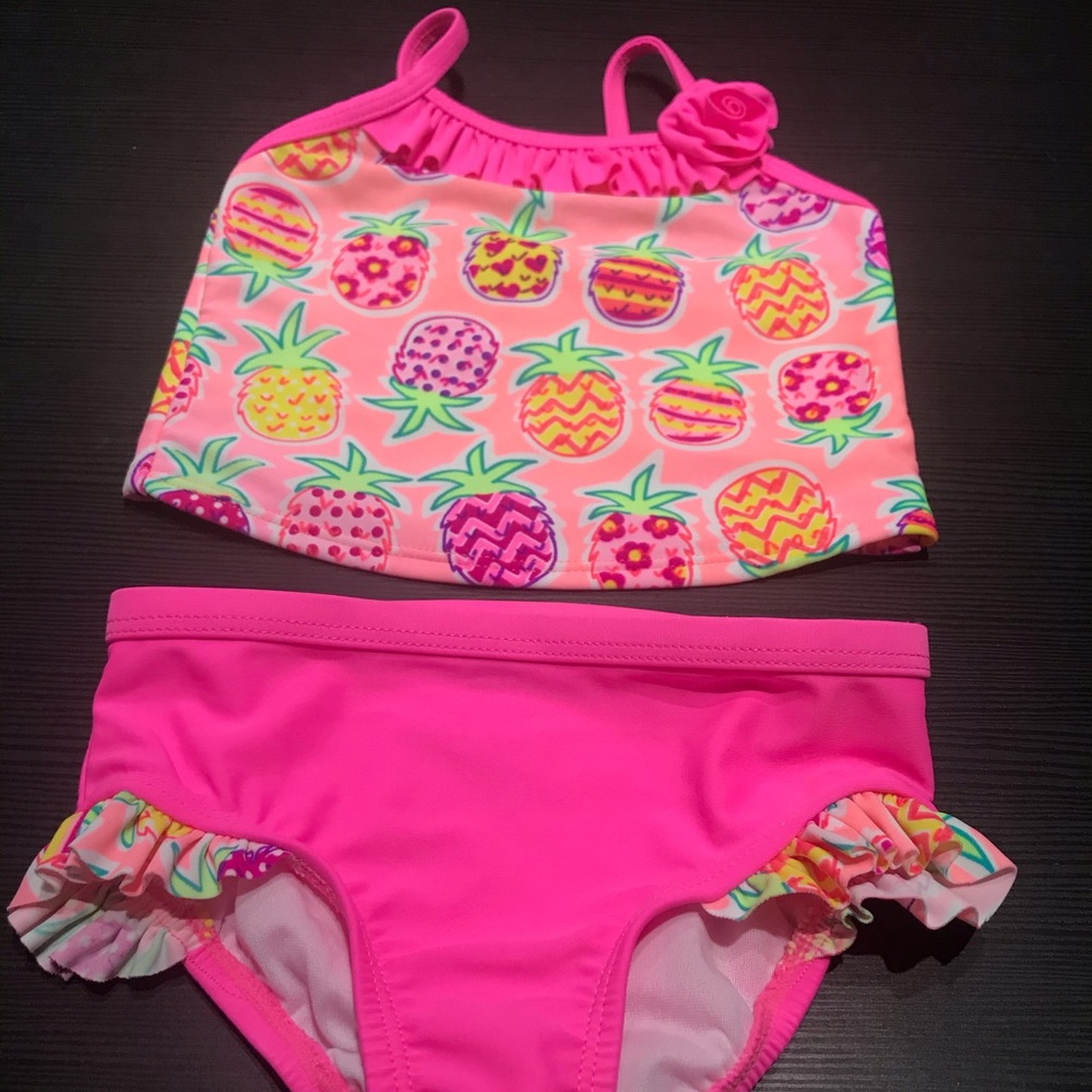 OP 18M Pink Pineapple Two Piece Swimsuit